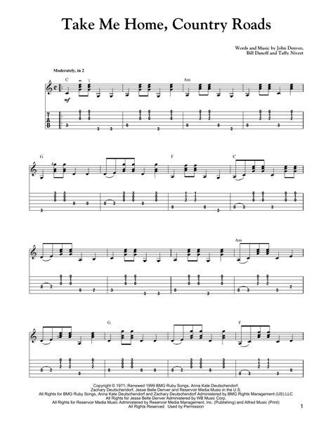 country roads chords pdf.